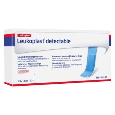 Leukoplast detectable, wasserdichter Fingerverband, 1,9 x 12cm (50 Stk.)