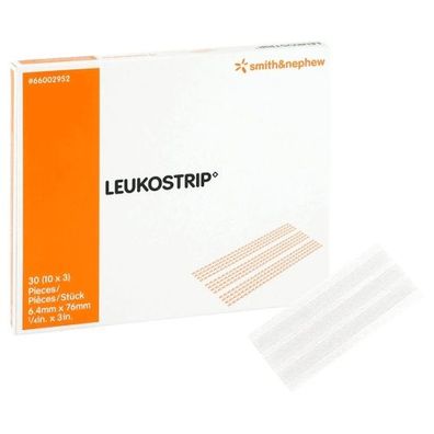 Leukostrip Wundnahtstreifen 6,4 x 76 mm (10 x 3 Stk.)