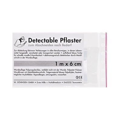 Detectable Pflasterrolle 1m x 6cm