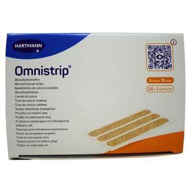 Omnistrip Wundnahtstreifen 6x76mm (50 x 3 Stk.)