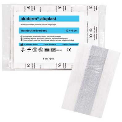 aluderm®-aluplast elastisch Wundpflaster 10x6 cm (5 Stk.)