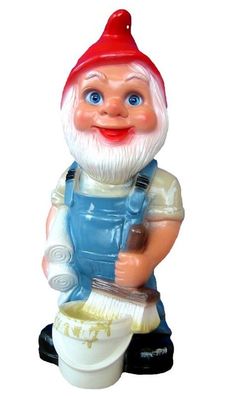 Gartenzwerg Malermeister Figur Zwerg stehend H 35 cm Deko Zwerg Maler Gartenfigur