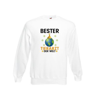 Welt Bester Tierarzt | Tiermedizin | Mediziner Sweatshirt Weiß