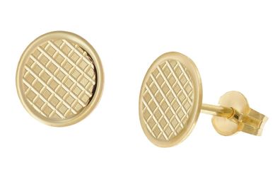 trendor Schmuck Damen-Ohrstecker 333 / 8K Gold Ohrringe Ø 8 mm 28462