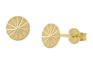 trendor Schmuck Damen-Ohrringe 333 / 8K Gold Ohrstecker Ø 6 mm 28463