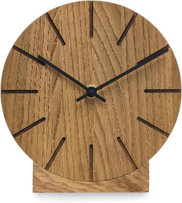 Natuhr Funk Wanduhr / Tischuhr Boom Eiche Massivholz 12NU2-12-1