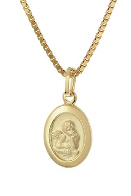 trendor Schmuck Kinder-Anhänger Gold 333 Schutzengel an vergoldeter Silberkette 2846