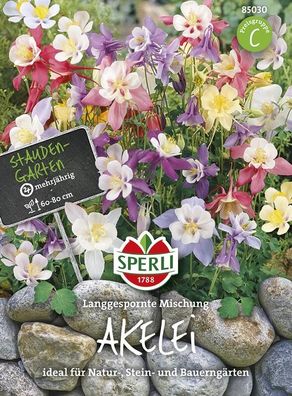 Sperli Akelei Aquilegia caerulea Langgespornte Mischung