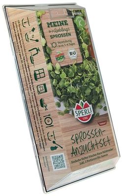 BIO Keimsprossen Salatrauke Starter-Set, perfekt für die Fensterbank