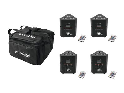 Eurolite Set 4x AKKU TL-3 QuickDMX + Soft-Bag