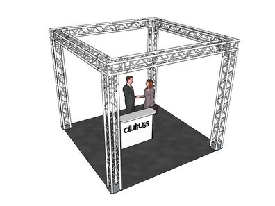 Alutruss Traversenset Quadlock 6082 Quadrat 4x4x3,5m (BxTxH)