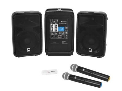 Omnitronic Set 160BT Aktiv-PA-System+UWM-2HH USB Funkmikrofon-Set