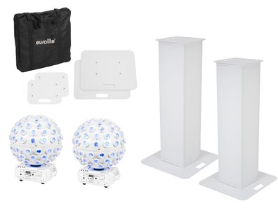 Eurolite Set 2x Stage Stand 100cm + 2x LED B-40 Strahleneffekt weiß