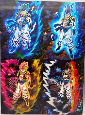 3D-Bild/Flip Effekt-Dragonball-Gogeta SSJ-blue Vegeto-30x40cm-ohne Rahmen