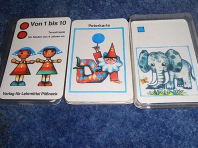 Quartettspiel/ Kartenspiel-Von 1 bis 10 - Terzettspiel für Kinder von 4 Jahre