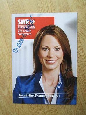 SWR Fernsehmoderatorin Hendrike Brenninkmeyer - handsigniertes Autogramm!!!