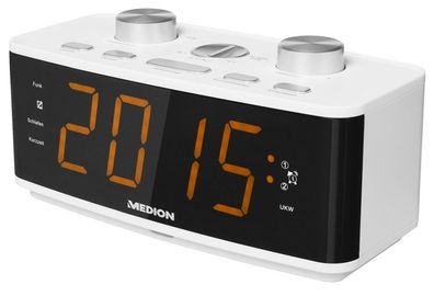 MEDION MD 43129 E66345 Funkuhrenradio Radio Wecker Radiowecker schwarz oder weiß NEU