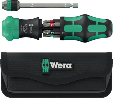 Wera Kraftform Kompakt 20 RA-R Ratschenschraubendreher mit Bits und Tasche 6-tlg