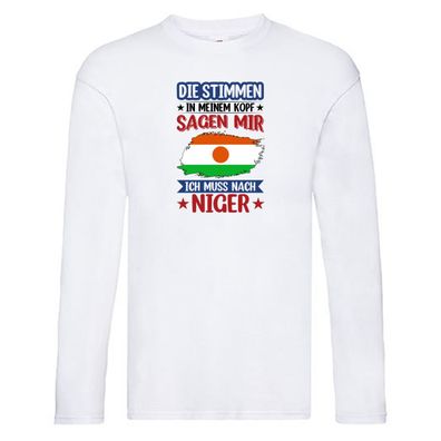 Niger | Urlaub | Stimmen in meinem Kopf | Traumland Long Sleeve Weiß