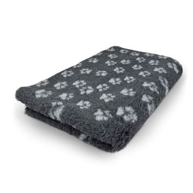 Vet Bed Hundedecke Hundebett Hunde Schlafplatz 150 x 100 cm anthrazit graue Pfoten