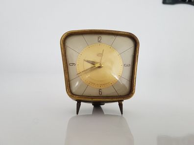 Vintage DDR Wecker Ruhla 50er Jahre Uhr Tischuhr Tischwecker Reisewecker