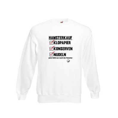 Hamsterkauf | Weihnachten | Shopping Sweatshirt Weiß