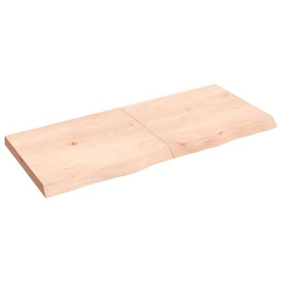 vidaXL Wandregal 140x60x(2-6) cm Massivholz Eiche Unbehandelt