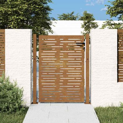 vidaXL Gartentor 105x130 cm Cortenstahl Quadratisches Design