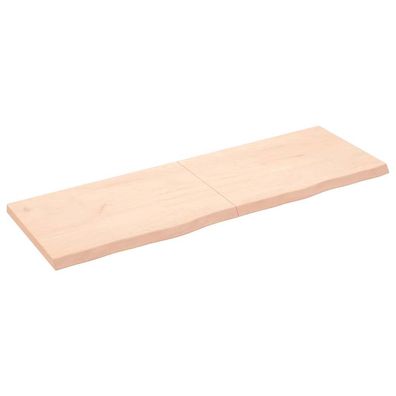 vidaXL Wandregal 180x60x(2-6) cm Massivholz Eiche Unbehandelt