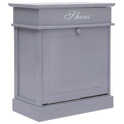 vidaXL Schuhschrank Grau 50 x 28 x 58 cm Paulownia Holz
