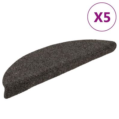 vidaXL Stufenmatten Selbstklebend 5 Stk. 56x17x3 cm Anthrazit Halbrund