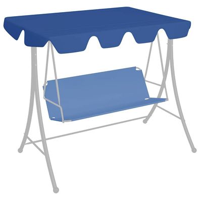 vidaXL Ersatzdach für Hollywoodschaukel Blau 150/130x105/70 cm