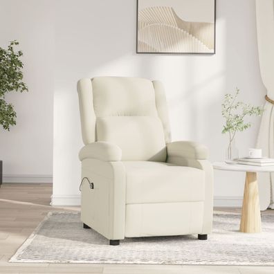 vidaXL Relaxsessel Elektrisch Creme Samt