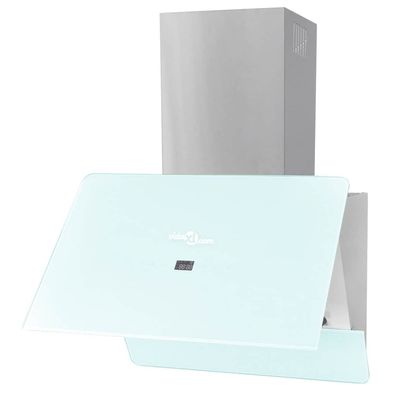 vidaXL Abzughaube Dunstabzug Hartglas Weiß 600 mm