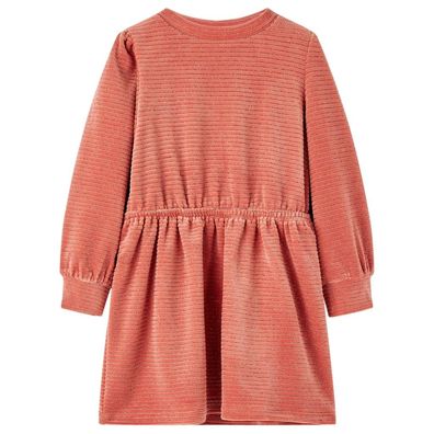Kinderkleid mit Langen Ärmeln Mittelrosa 140