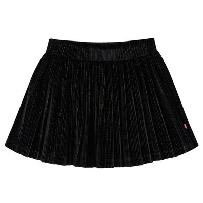 Kinder-Faltenrock mit Lurex Schwarz 128