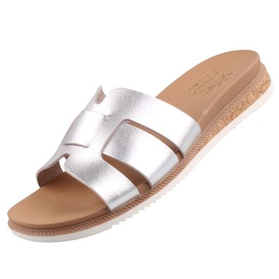 Skechers bobs Desert Kiss Low Peak Look Damen Pantolette Silber 114707-SIL