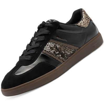 Tamaris Damen Leder Sneaker Black/Snake 1-23624-43/081