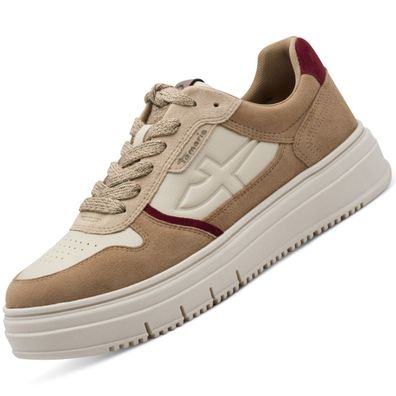 Tamaris Damen Leder Sneaker Camel Comb 1-23746-43/313