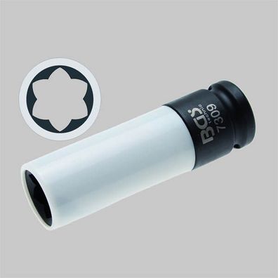 Spezial Radmuttern Einsatz für Mercedes S Klasse, SW MS 17 mm, Antrieb 1/2"