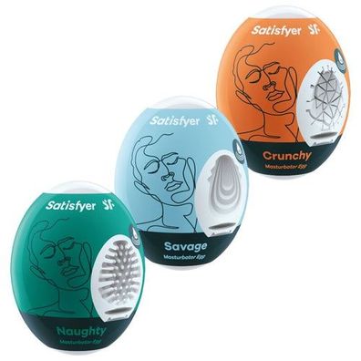 Satisfyer - 3 Masturbator Eier Naughty, Savage & Crunchy