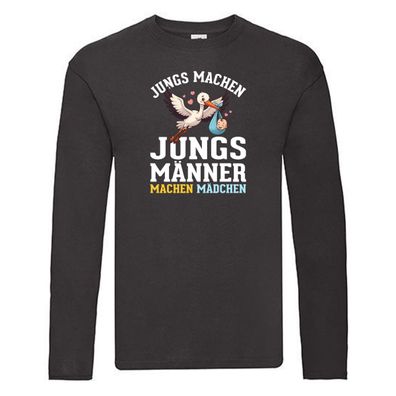 Männer machen Mädchen | Schwangerschaft | verkündung Long Sleeve Schwarz