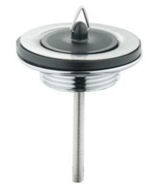 Universal Ablaufventil mit Stopfen 11/4", für Waschtisch, edelstahl poliert