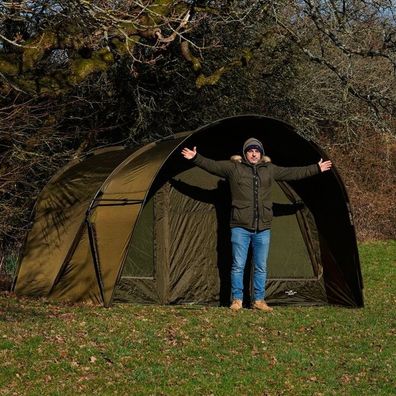 NGT Karpfenzelt Bivvy 2-3 Mann Zelt XL Carp Profiler Dome Überwurf Vordach