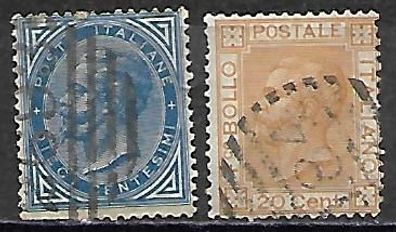 Italien gestempelt Michel-Nummer 27-28