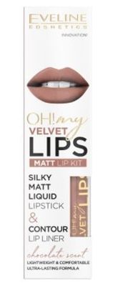 Premium Lippen-Make-up Set in Rot - Fluessiglippenstift & Konturenstift fuer makellos