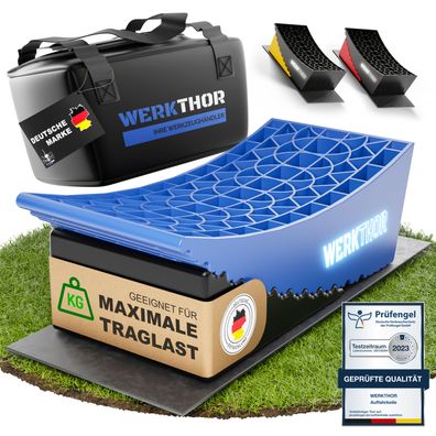 Werkthor Auffahrkeile 2er Set - Für Wohnmobil/Wohnwagen <13,5t - Mit Tasche & Nivelli