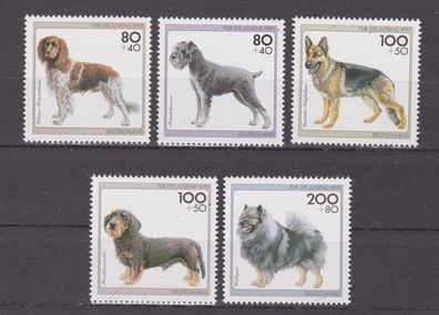 BRD 1995 postfrisch Michel-Nr. 1797-1801 Für die Jugend Hunderassen
