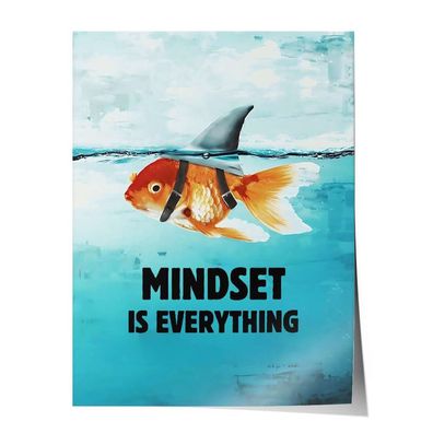 Wandbild Poster Motivation Inspiration Spruch Zitat Büro Office Mindset is everything