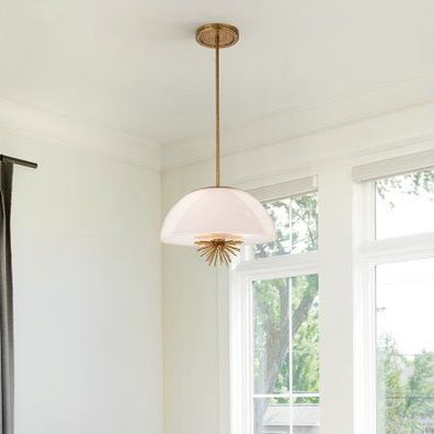 Elstead Lighting Staring Decken-oder Pendelleuchte 3-flammig Gold Opal E14